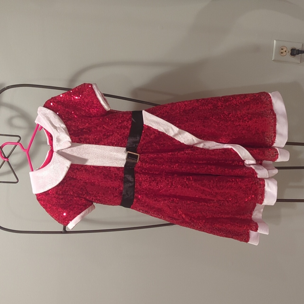 Red Sequin Santa Dress